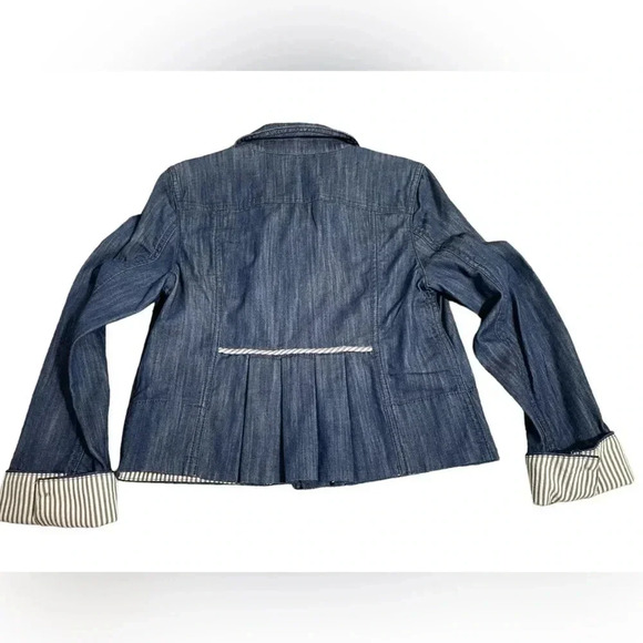 Juicy Couture Roll Up Cuffs Y2K Cropped  Jean Jacket Size Small - Picture 3 of 13